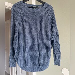 Ralph Lauren Blue Sweater Poncho-Style